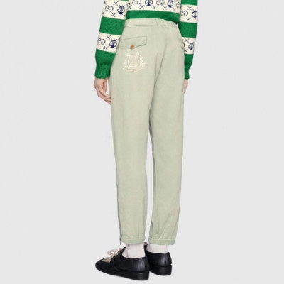 [구찌]Gucci 2020 Mens Casual Initial Logo Cotton Pants - 구찌 2020 남성 캐쥬얼 이니셜 로고 코튼 팬츠 Guc02002x.Size(m - 2xl).그린