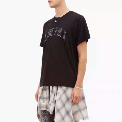 Amiri 2020 Mens Logo Cotton Short Sleeved Tshirts - 아미리 2020 남성 로고 코튼 반팔티 Ami0067x.Size(s - xl).블랙