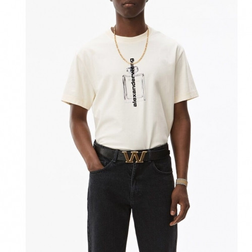 [매장판]Alexsander Wang 2020 Mm/Wm Logo Cotton Oversize Short Sleeved Tshirts - 알렉산더왕 2020 남자 로고 코튼 오버사이즈 반팔티 Alw0061x.Size(s - l).화이트
