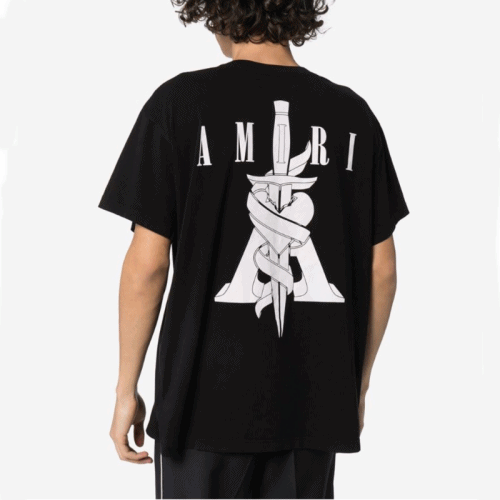 [아미리]Amiri 2020 Mens Logo Cotton Short Sleeved Tshirts - 아미리 2020 남성 로고 코튼 반팔티 Ami0069x.Size(s - xl).블랙