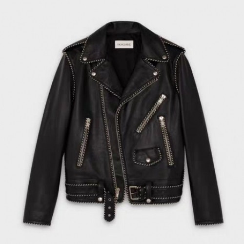 Celine Mens Leather Jacket - 셀린느 2020 남성 로고 캐쥬얼 가죽 자켓 - cel54x
