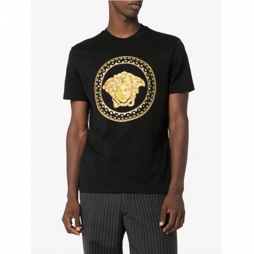 [베르사체]Versace 2020 Mens Logo Silket Short Sleeved Tshirts - 베르사체 2020 남성 메두사 실켓 반팔티 Ver0499x.Size(s - 3xl)블랙