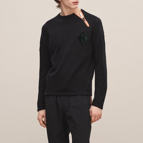 Hermes 2020 Mens Crew-neck Casual Tshirts- 에르메스 2020 남성 크루넥 캐쥬얼 긴팔티 Her0381x.Size(m - 2xl).블랙