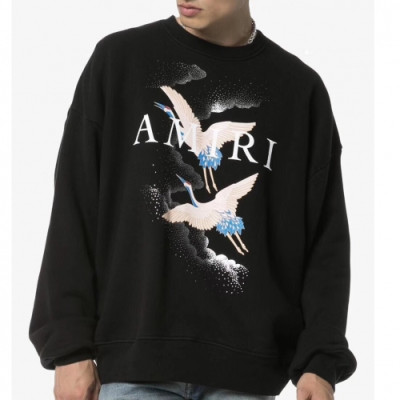 Amiri 2020 Mens Logo Casual Cotton Oversize Man-to-man - 아미리 2020 남성 로고 캐쥬얼 코튼 오버사이즈 맨투맨 Ami0072x.Size(s - l).블랙