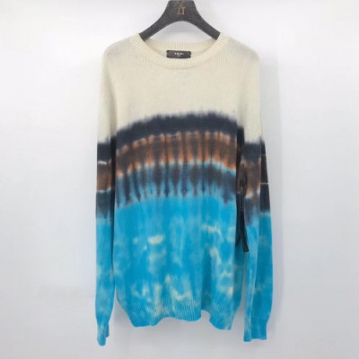 Amiri 2020 Mens Casual Crew-neck Wool Sweaters - 아미리 2020 남성 캐쥬얼 크루넥 울 스웨터 Ami0074x.Size(s - xl).블루