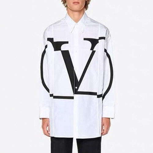 Valentino 2020 Mens Logo Tencel Shirts - 발렌티노 2020 남성 로고 텐셀 셔츠 Val0322x.Size(m - 3xl).화이트
