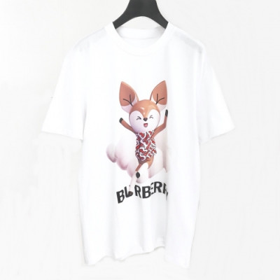 [버버리]Burberry 2020 Mm/Wm Logo Cotton Short Sleeved Tshirts - 버버리 2020 남자 로고 코튼 반팔티 Bur02068x.Size(s - 2xl).화이트