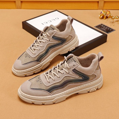Gucci 2019 Mens Leather Sneakers - 구찌 2019 남성용 레더 스니커즈 GUCS0617,Size(240 - 270),카키
