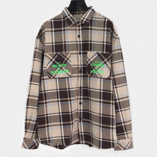 [팜 엔젤스]Palm Angels 2020 Mm/Wm Logo Classic Check shirts - 팜 엔젤스 2020 남자 로고 클래식 체크 셔츠 Pam0092x.Size(m - 2xl).브라운