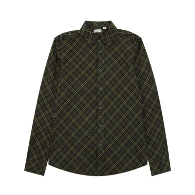 [버버리]Burberry 2025 Mm/Wm Classic Casual Check Tshirts - 버버리 2025 남자 클래식 캐쥬얼 체크 셔츠 Bur02081x.Size(xs - l).그린