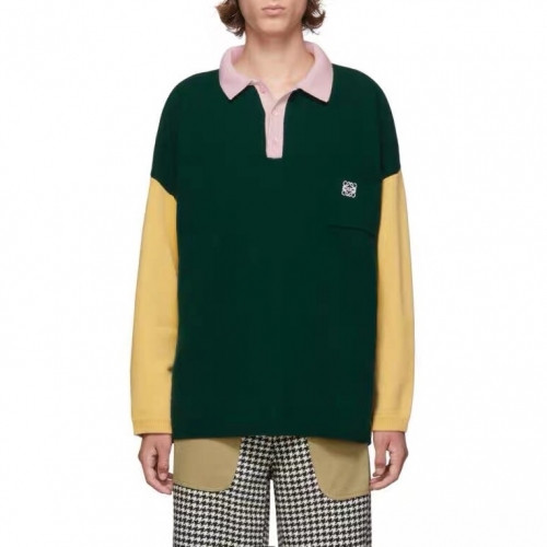 Loewe 2020 Mens Logo Polo Wool Sweaters - 로에베 2020 남성 로고 폴로 울 스웨터 Loe0168x.Size(m - 3xl).그린