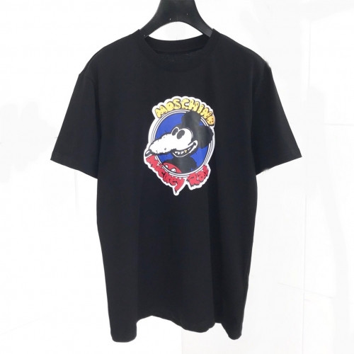 [모스키노]Moschino 2020 Mm/Wm Logo Cotton Short Sleeved Tshirts - 모스키노 2020 남자 로고 코튼 반팔티 Mos0066x.Size(s - 2xl).블랙