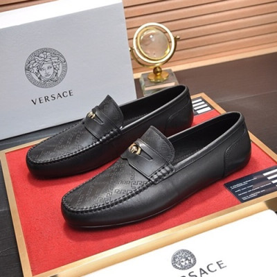 Versace 2020 Mens Leather Loafer - 베르사체 2020 남성용 레더 로퍼 VERS0308,Size(240 - 270).블랙