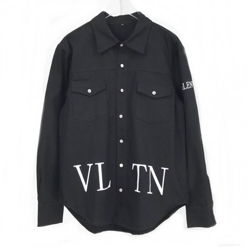 Valentino 2020 Mens Logo Casual Denim Tshirts - 발렌티노 2020 남성 로고 캐쥬얼 데님 셔츠 Val0348x.Size(m - xl).블랙