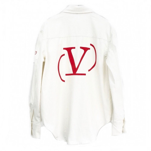 Valentino 2020 Mens Logo Casual Denim Tshirts - 발렌티노 2020 남성 로고 캐쥬얼 데님 셔츠 Val0349x.Size(m - xl).화이트