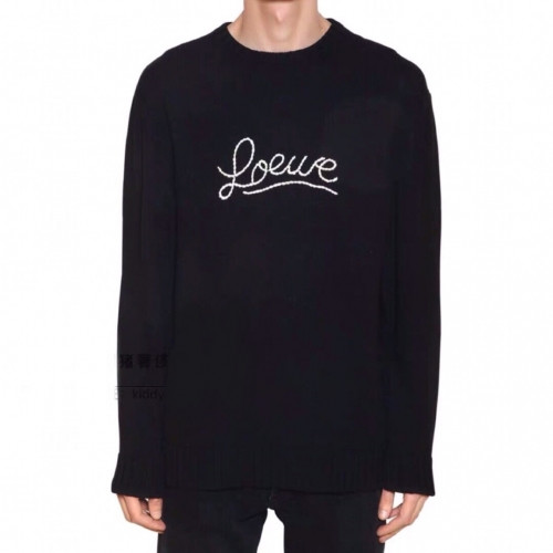 Loewe 2020 Mm/Wm Logo Crew-neck Wool Sweaters - 로에베 2020 남자 로고 크루넥 울 스웨터 Loe0180x.Size(s - 2xl).블랙
