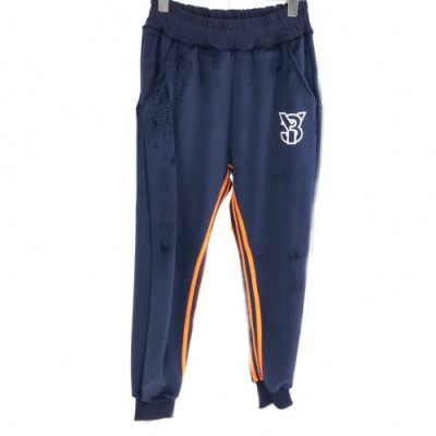 Y3 2019 Mens Casual Logo Velvet Training Pants - 요지야마모토 2019 남성 캐쥬얼 로고 벨벳 트레이닝 팬츠 Y3/0069x.Size(m - xl).네이비