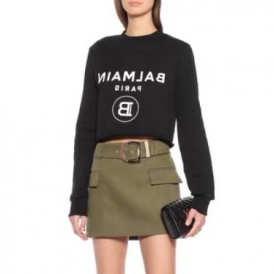 Balmain Womens Crew-neck Tshirt - 발망 여성 크루넥 맨투맨 - bal536x
