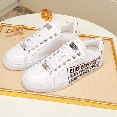Philipp plein 2020 Mens Leather Sneakers  - 필립플레인 2020 남성용 레더 스니커즈 PPS0207,Size(240 - 270).화이트