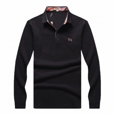 [버버리]Burberry 2020 Mens Logo Casual Cotton Polo Tshirts - 버버리 2020 남성 로고 캐쥬얼 코튼 폴로 맨투맨 Bur02181x.Size(m - 3xl).블랙