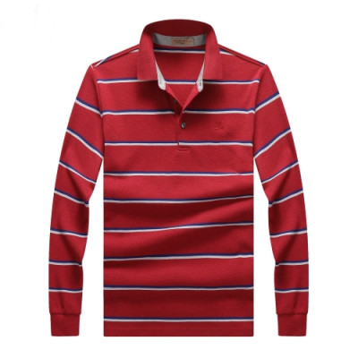 [버버리]Burberry 2020 Mens Logo Casual Cotton Polo Tshirts - 버버리 2020 남성 로고 캐쥬얼 코튼 폴로 맨투맨 Bur02188x.Size(m - 3xl).레드