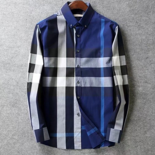 [버버리]Burberry 2020 Mens Classic Casual Cotton Check Tshirts - 버버리 2020 남성 클래식 캐쥬얼 코튼 체크 셔츠 Bur02200x.Size(m - 3xl).블루