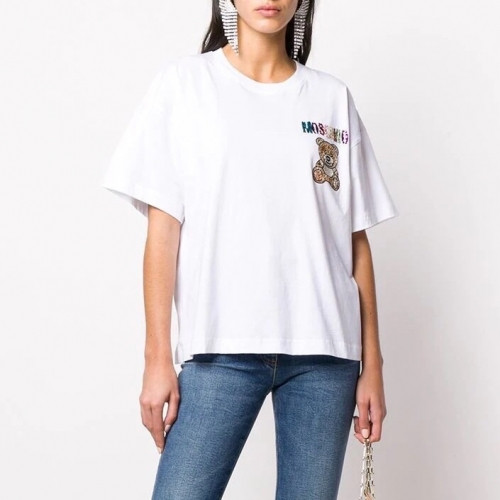[모스키노]Moschino 2020 Mm/Wm Logo Cotton Short Sleeved Tshirts - 모스키노 2020 남자 로고 코튼 반팔티 Mos0077x.Size(s - l).화이트