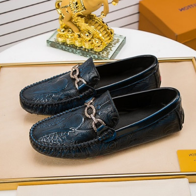 Louis Vuitton 2020 Mens Leather Loafer - 루이비통 2020 남성용 레더 로퍼 LOUS0896,Size(240 - 270).블루