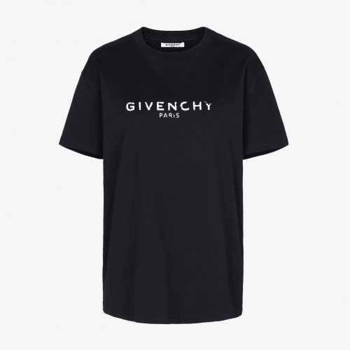 [지방시]Givenchy 2020 Mm/Wm Logo Cotton Crew-neck Short Sleeved Tshirts - 지방시 2020 남성 로고 코튼 크루넥 반팔티 Giv0360x.Size(s - l). 블랙