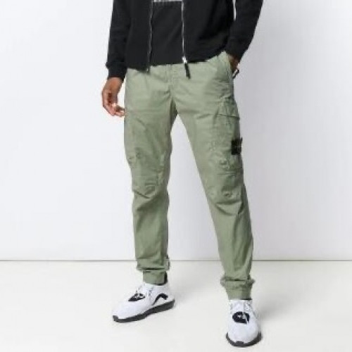 Stone Island 2020 Mens Logo Casual Cotton Pants - 스톤아일랜드 2020 남성 로고 캐쥬얼 코튼 팬츠 Sto0121x.Size(m - 2xl).올리브