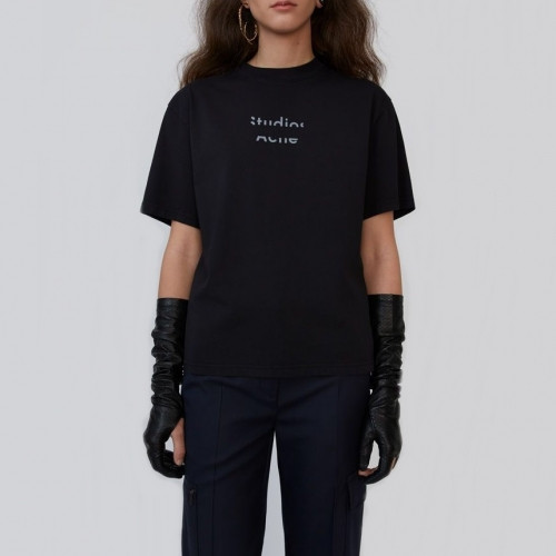 Acne Studios Womens Short Sleeved Tshirt - 아크네 스튜디오 여성 로고 코튼 반팔티 Acn62x