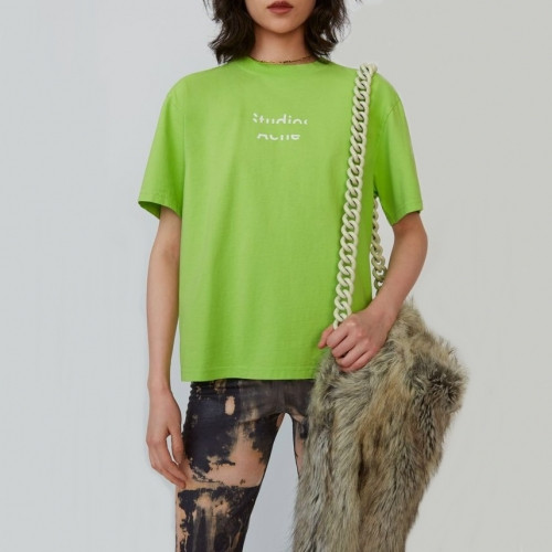 Acne Studios Womens Short Sleeved Tshirt - 아크네 스튜디오 여성 로고 코튼 반팔티 Acn63x