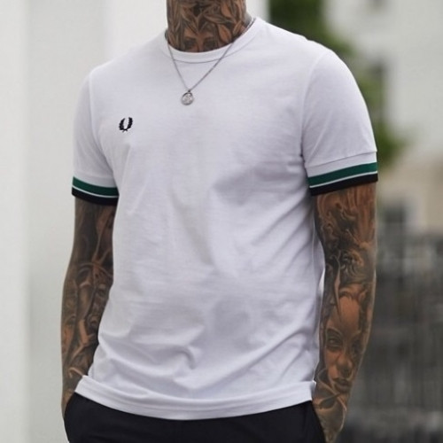 Fredperry 2020 Mens Business Cotton Short Sleeved Tshirt - 프레드페리 2020 남성 신상 비지니스 코튼 반팔티 Fre0014x.Size(s - xl).화이트