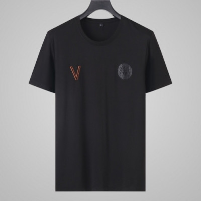 [베르사체]Versace 2020 Mens Logo Silket Short Sleeved Tshirts - 베르사체 2020 남성 메두사 실켓 반팔티 Ver0569x.Size(l - 4xl).블랙