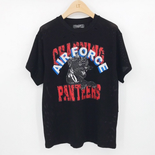 Amiri 2020 Mens Logo Cotton Oversize Short Sleeved Tshirts - 아미리 2020 남성 로고 코튼 오버사이즈 반팔티 Ami0084x.Size(s - xl).블랙