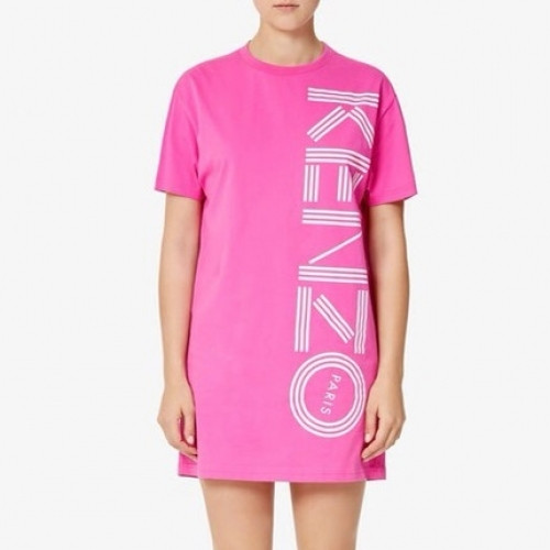 [겐조]Kenzo 2020 Womens Logo Cotton Short Sleeved Tshirts - 겐조 2020 여성 로고 캐쥬얼 코튼  반팔티 Ken0099x.Size(s - xl).핑크