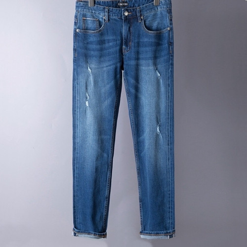 Tom Ford 2020 Mens Logo Classic Denim Jeans - 톰포드 2020 남성 로고 클래식 데님 청바지 Tomf0018x.Size(29 - 38).블루
