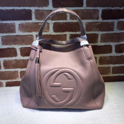Gucci 2020 Ladies Leather Tote Bag,35CM - 구찌 2020 여성용 레더  토트백 282309,GUB0971,35CM,핑크