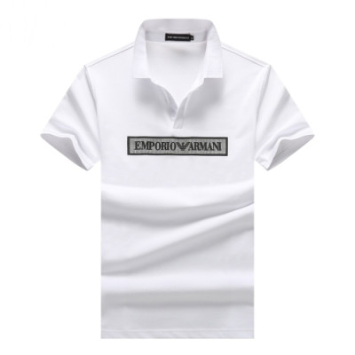 [알마니]Armani 2019 Mens Logo Cotton Short Sleeved Tshirts - 알마니 2019 남성 로고 코튼 반팔티 Arm0629x.Size(m - 3xl).화이트