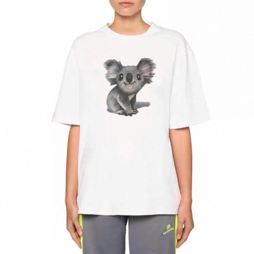 Balenciaga Mm/Wm Logo Cotton Short Sleeved Tshirts - 발렌시아가 남/녀 로고 코튼 반팔티 Bal0573x.Size(m - 2xl).화이트