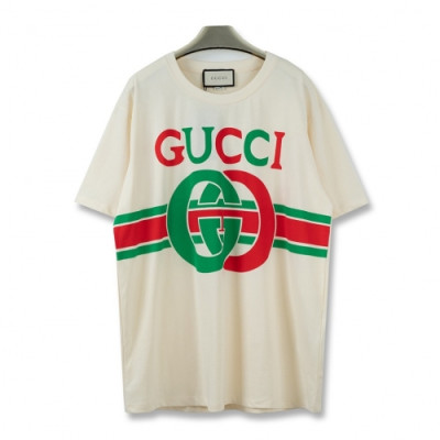 [매장판]Gucci 2020 Mm/Wm Logo Cotton Crew neck Short Sleeved Tshirts - 구찌 2020 남/녀 로고 코튼 크루넥 반팔티 Guc02400x.Size(xs - l).아이보리