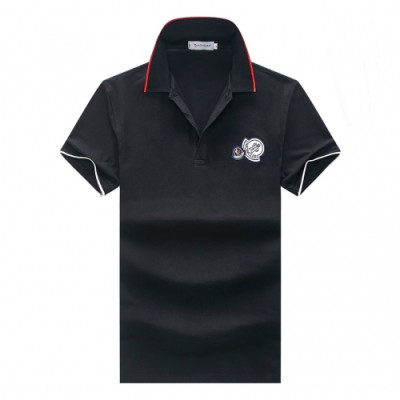 [매장판]Moncler 2020 Mens Logo Cotton Short Sleeved Polo Tshirts - 몽클레어 2020 남성 로고 코튼 폴로 반팔티 Moc01581x.Size(m - 3xl).블랙