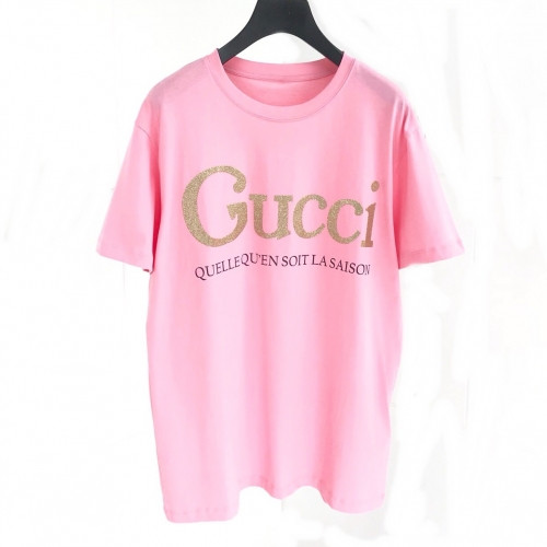 [매장판]Gucci 2020 Mm/Wm Logo Cotton Short Sleeved Tshirts - 구찌 2020 남자 로고 코튼 반팔티 Guc02453x.Size(s - 2xl).핑크
