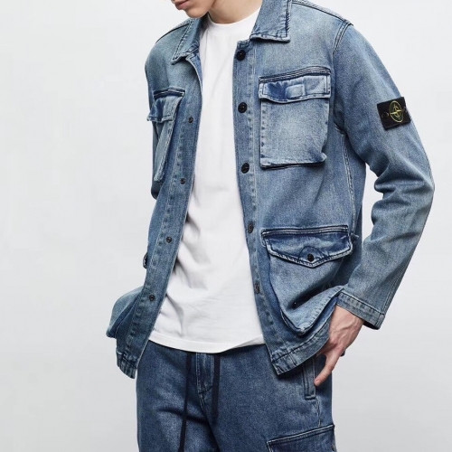 [매장판]Stone Island  2020 Mens Basic Casual Denim Jackets - 스톤아일랜드 2020 남성 베이직 캐쥬얼 데님 자켓 Sto0136x.Size(s - 2xl).블루