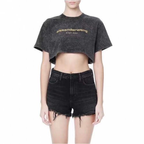 Alexsander Wang Womens Short Sleeved Tshirts - 알렉산더왕 2020 여성 로고 코튼 반팔티 Alw0089x.Size(s - l).그레이