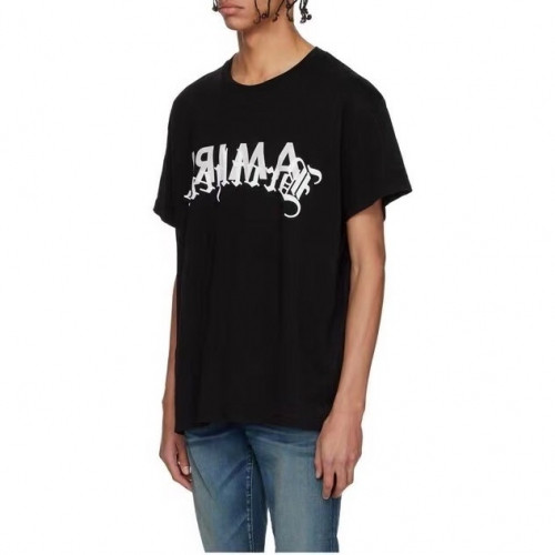 Amiri 2020 Mens Logo Cotton Short Sleeved Tshirts - 아미리 2020 남성 로고 코튼 반팔티 Ami0069x.Size(s - xl).블랙