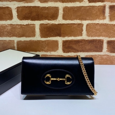 Gucci 2020 Horsebit Chain Cross Bag,19CM - 구찌 2020 홀스빗 여성용 체인 크로스백 621892,GUB1073,19cm,블랙