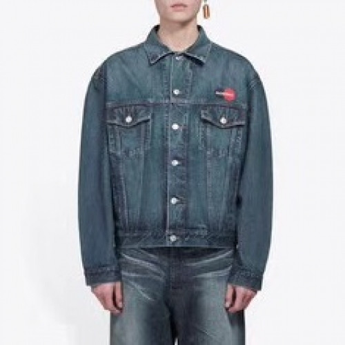 [발렌시아가]Balenciaga 2019 Mens Logo Casual Denim Jackets - 발렌시아가 2019 남성 로고 캐쥬얼 데님 자켓 Bal0602x.Size(m - 2xl).블루