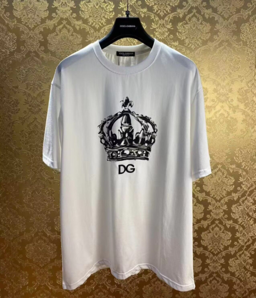[돌체앤가바나]Dolce&Gabbana 2023 Mens Logo Silket Short Sleeved Tshirts - 돌체앤가바나 2023 남성 로고 실켓 반팔티 Dol0285x.Size(xs - l).화이트