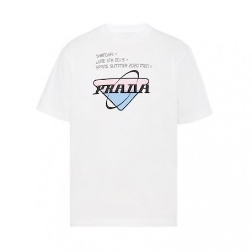 [프라다]Prada 2020 Mens Basic Logo Cotton Short Sleeved Tshirts  - 프라다 2020 남성 베이직 로고 코튼 반팔티 Pra01035x.Size(s - l).화이트